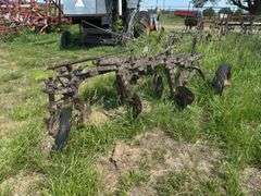 John Deere 3 bottom pull type plow, spoke wheels