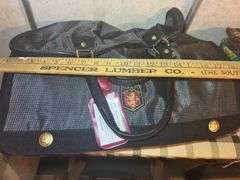 Adolfo Duxbury & Samsonite Luggage with Curtain Rods, and ironing board