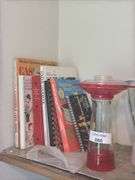 Household Items - Cookbooks, Cleaning Supplies, Basket, and More