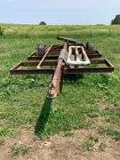 Orange Steel Utility Trailer with Pallet & Pipe