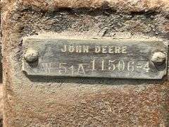 John Deere W51A Wire Tie Baler
