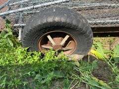 Metal Flatbed Trailer with Fencing Material NO TITLE