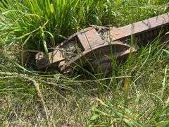 John Deere 3 bottom pull type plow, spoke wheels