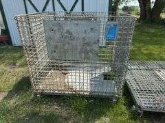 Heavy Duty Wire Mesh Storage Container with Steel Plates