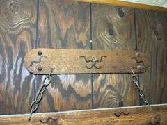 Rustic Hanging Wood Framed Mirror