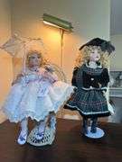 Two Collectible Porcelain Dolls