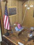 Miniature Schoolroom Scene-CONTENTS ONLY Display Cabinet Not included