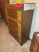 Art Deco Style Wooden Chest of Drawers-4