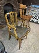 Wooden Swivel Barstool and Accent Chair