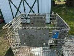 Heavy Duty Wire Mesh Storage Container with Steel Plates