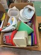 Boxes of Household Items, Christmas Decoration, and VHS Tapes