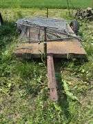 Metal Flatbed Trailer with Fencing Material NO TITLE