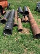 Assorted Metal and Plastic Drainage Pipes