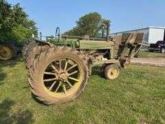John Deere Unstyled A with Buzz Saw attachment, 1938