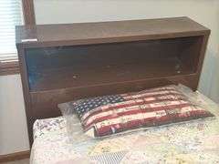 Twin Size Bed with Blanket and Headboard