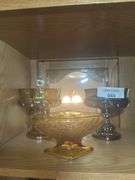 Group of Carnival Glass Bowls and Compotes