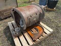 Rustic Iron Wood Burning Stove with Accessories