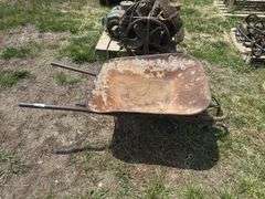 Rusty Metal Wheelbarrow