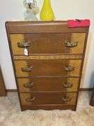 Art Deco Style Wooden Chest of Drawers-4