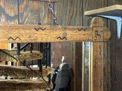 Rustic Hanging Wood Framed Mirror