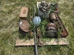 Pallet of Mixed Metal Parts and Tools
