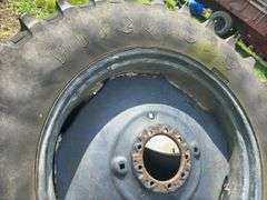 Pair of Firestone 18.4-38 Tractor Tires on Rims