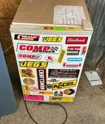Compact Refrigerator with Racing Decals