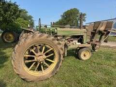 John Deere Unstyled A with Buzz Saw attachment, 1938