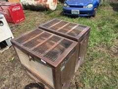 Pair of Atlanta Stove Works Model 240 Homesteader Wood Circulators