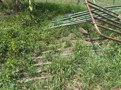 Damaged livestock gates