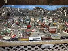 HO Scale Model Train Set on Display Table