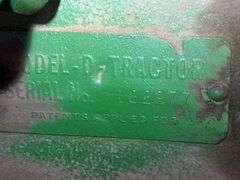 John Deere D Tractor, 1946