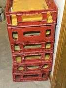 Lot of Coca-Cola and Knudsen Beverage Crates