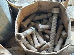 Assorted Hardware: Bolts, Nuts, Washers, and Metal Parts