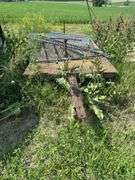 Metal Flatbed Trailer with Fencing Material NO TITLE