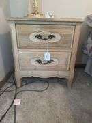 Wooden Two-Drawer Nightstand