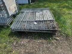Heavy Duty Wire Mesh Storage Container with steel plates
