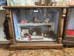 Console TV converted to Lighted Display Cabinet-NO CONTENTS