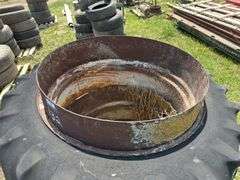 Pair of Large Tractor Tires with Rims