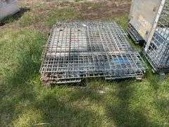 Heavy Duty Wire Mesh Storage Container with steel plates