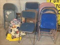 Collection of Folding Chairs and table