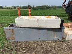 Assorted Metal Storage Boxes and Traffic Cones