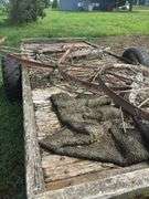 Farm Utility Trailer with Metal Wheels