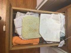 Kitchen Drawer Contents: Light Bulbs, Canning Supplies, and Kitchen towels/potholders