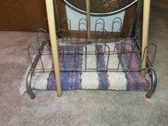 Round Side Table with Assorted Home Decor Items