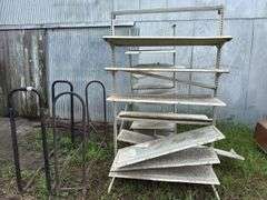 Large Retail Display Shelving Unit and firewood racks
