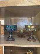 Group of Carnival Glass Bowls and Compotes