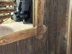Rustic Hanging Wood Framed Mirror