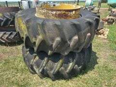 Pair of 20.8-34 Tractor Tires with Rims