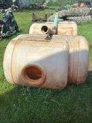Pair of 200 Gallon poly tanks with Plumbing
